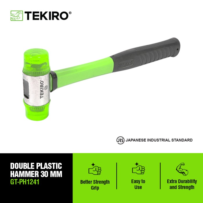 TEKIRO DOUBLE PLASTIC HAMMER 30 MM / PALU PASTIK / TOOLS/ALAT PERKAKAS