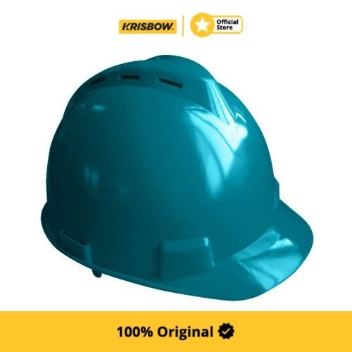 krisbow brim vented helm keselamatan kerja hdpe - hijau