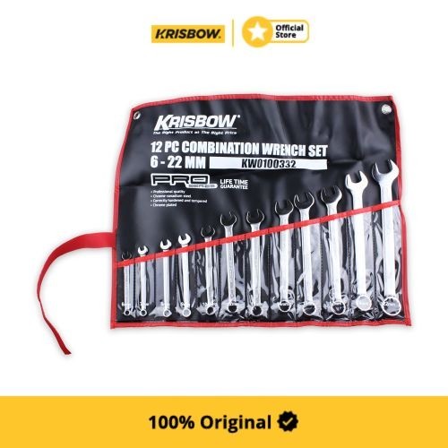 Krisbow Set Combination Wrench Kunci Ring Pas 6-22Mm 12Pcs