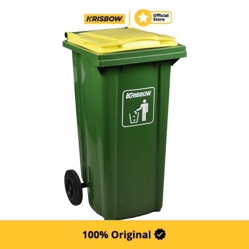 Krisbow Dust Bin Tempat Sampah Plastik Neo 120 Ltr - Hijau