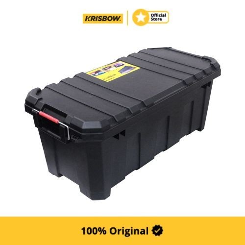 Krisbow Cointainer Box Kotak Penyimpanan 60 Ltr - Hitam