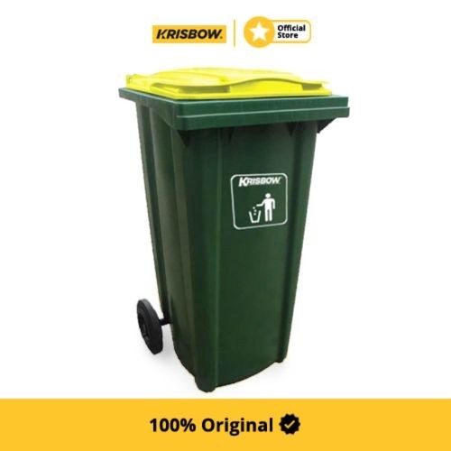 Krisbow Dust Bin Tempat Sampah Outdoor Neo 240 Ltr - Hijau