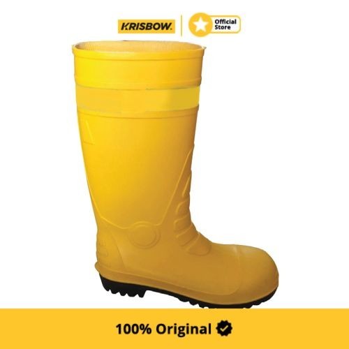 Krisbow Sepatu Safety Boots Pengaman Ukuran 43-44 - Kuning