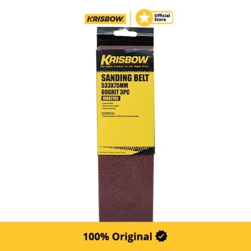 Krisbow Set Amplas Sandbelt 533X75 Mm 3 Pcs 60 Grit