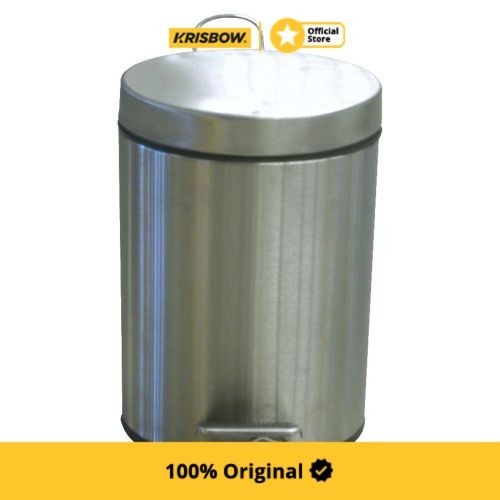 Krisbow Waste Bin Tempat Sampah Stainless Matt 12 Ltr