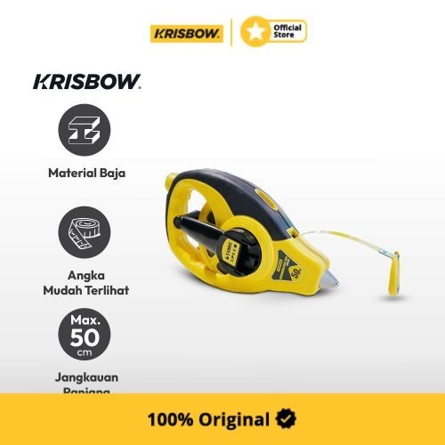 Krisbow Measuring Tape Meteran Steel 50 Mtr Lrmta50