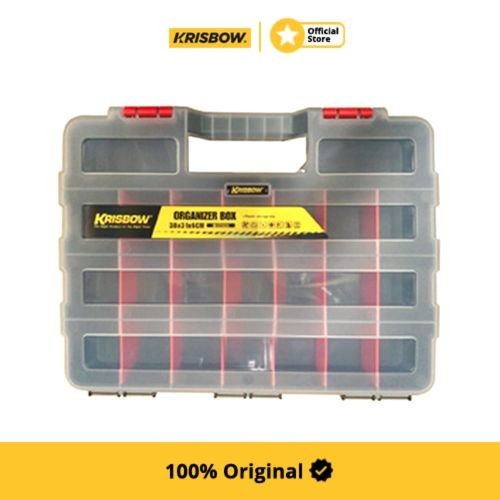 Krisbow Organizer Box Kotak Aksesoris Perkakas 38X31X6 Cm