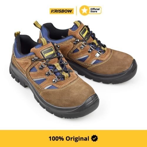 Krisbow Safety Shoes Sepatu Pengaman Prince Uk 39 - Cokelat