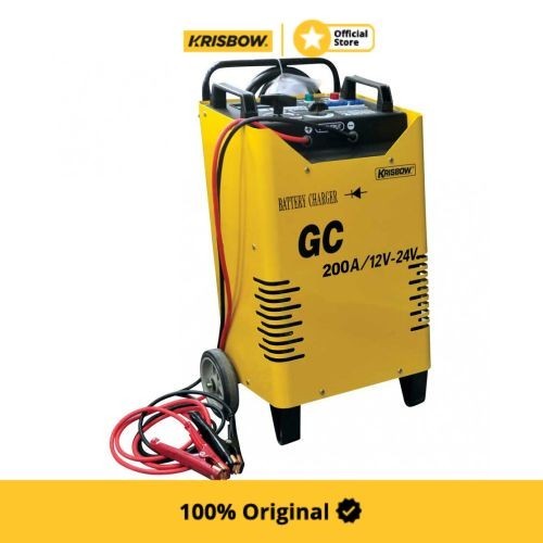 Krisbow Battery Charger Aki Mobil 200A 12V/24V Erbc200