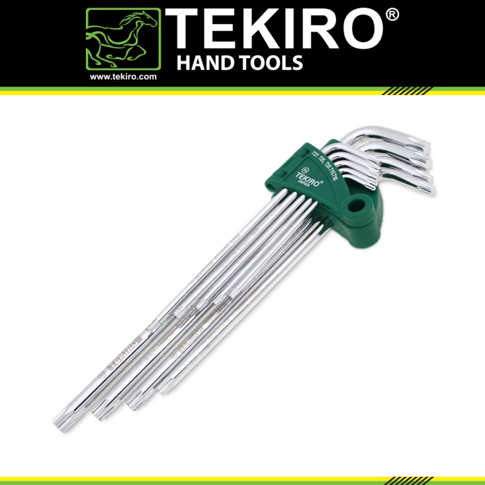 Tekiro Kunci L Torx 9 Pcs (Tanpa Lubang)