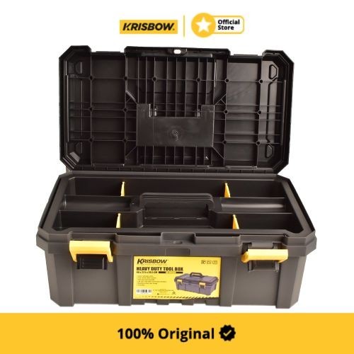 Krisbow Kotak Plastik Tool Box 48 X 27.5 X 20.5 Cm - Blk/Ylw