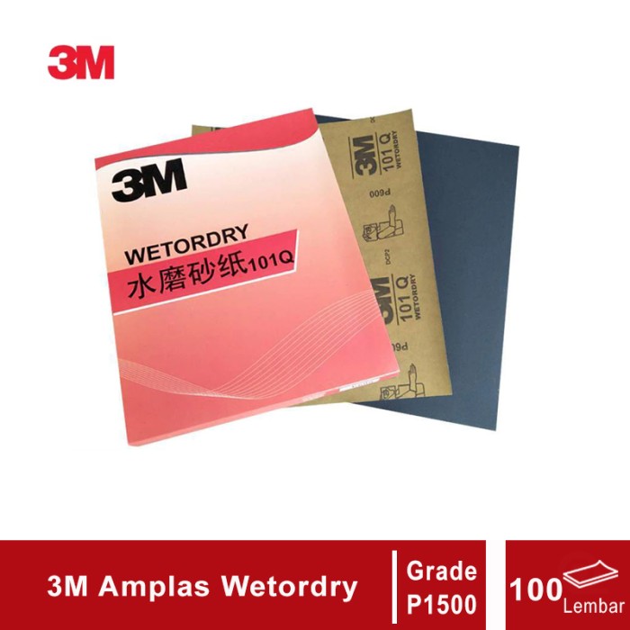 3M 101Q Amplas Waterproof Abrasive Paper - P1500 [