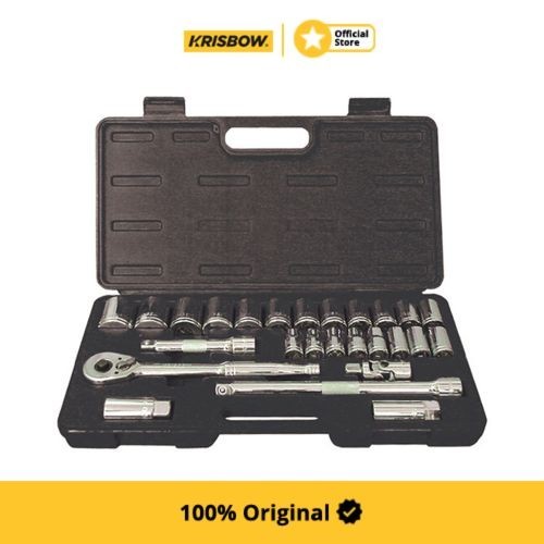Krisbow Kunci Sok Socket Set Sq 1/2 Inchi 1-3.2 Cm 26 Pcs