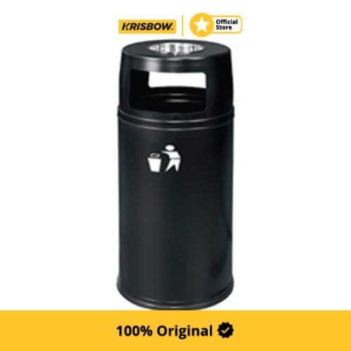 Krisbow Dust Bin Tempat Sampah Stainless Steel Dengan Asbak