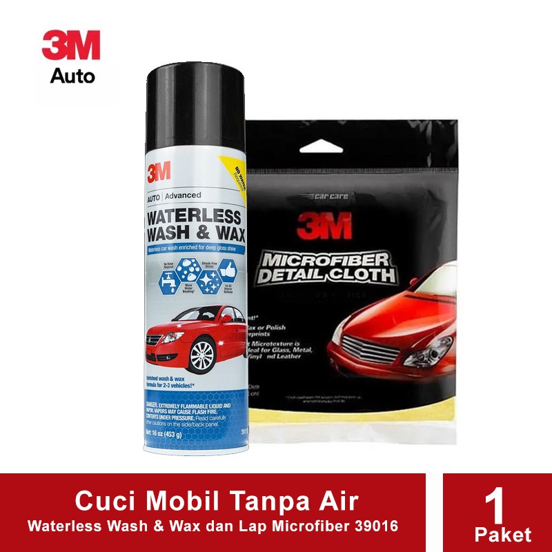 3M Paket Cuci Mobil Tanpa Air Waterless Wash and W