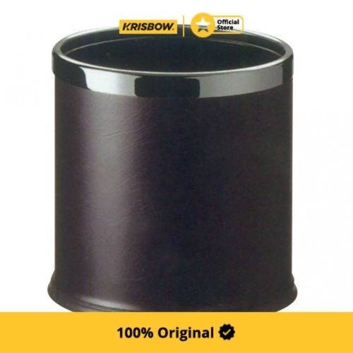 Krisbow Dust Bin Tempat Sampah Bulat 22.5 X 27 Cm - Hitam