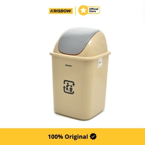 Krisbow Dust Bin Tempat Sampah Plastik Tutup Ayun 20 Ltr