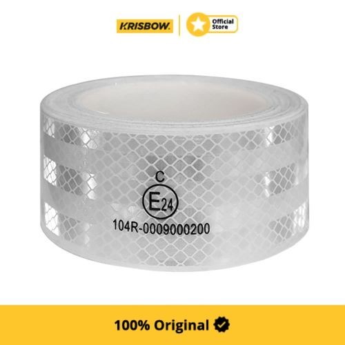 Krisbow Reflective Tape Isolasi Reflektif 50 Mtr - Putih