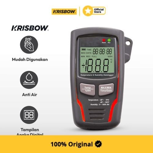 krisbow alat ukur temperatur dan kelembapan udara