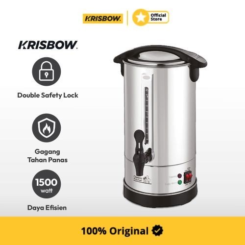 Krisbow Water Boiler Teko Listrik 2In1 16 L Stainless Steel
