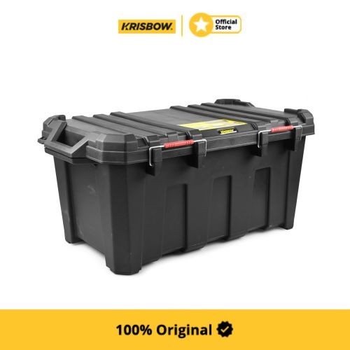 Krisbow Container Box Kotak Penyimpanan 85 Ltr-Hitam Lrcbb85