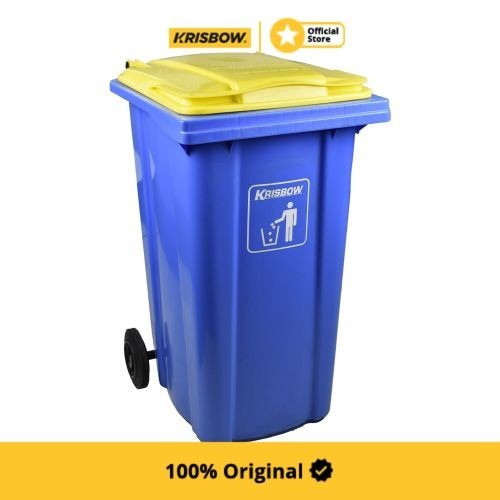 Krisbow Dust Bin Tempat Sampah Plastik Neo240 Ltr - Biru