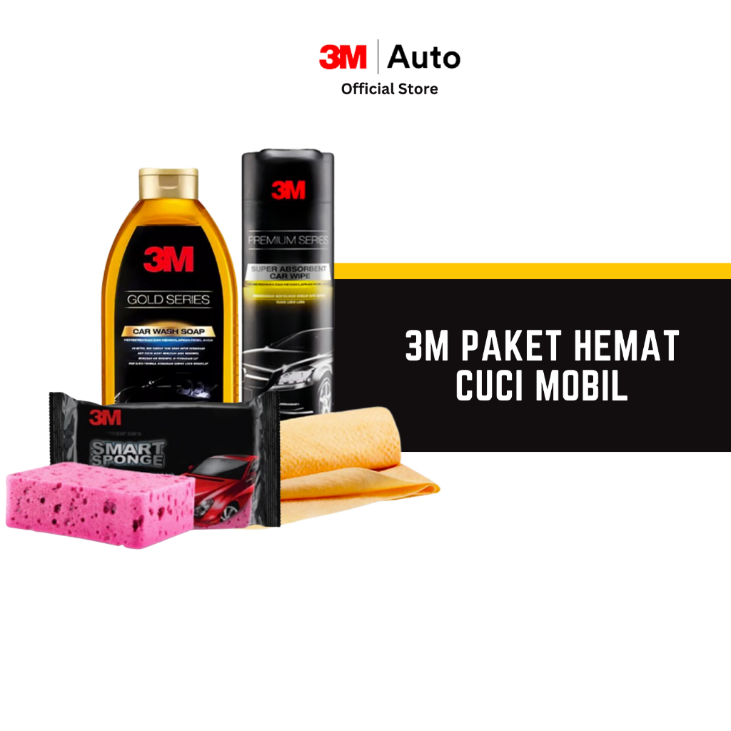 3M Auto Paket Hemat Cuci Mobil (Premium Car Wipe, 
