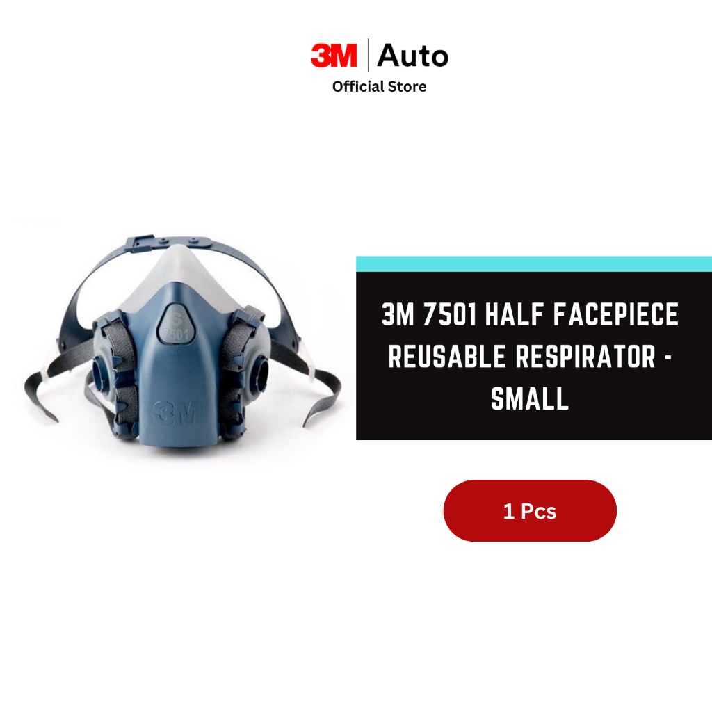 3M 7501 Half Facepiece Reusable Respirator Size S