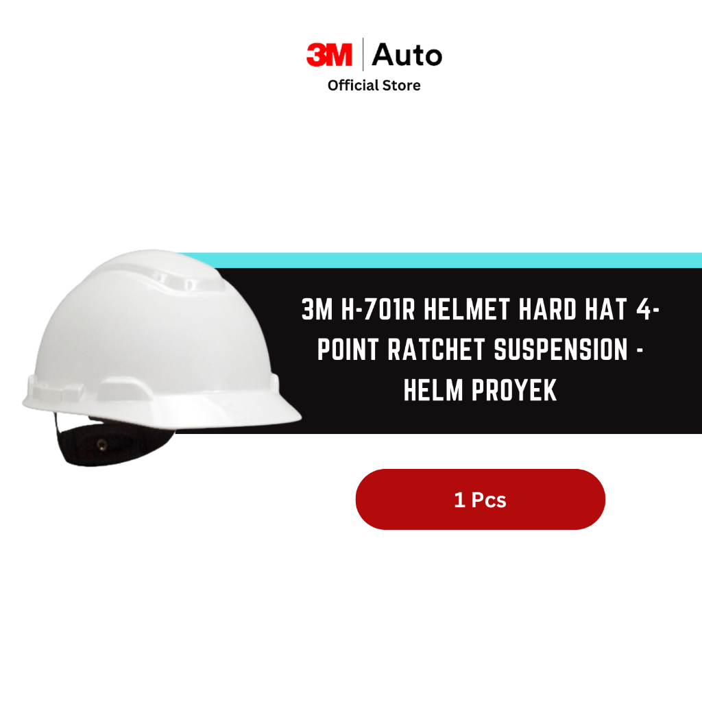 3M H-701R Helmet Hard Hat 4-Point Ratchet Suspensi