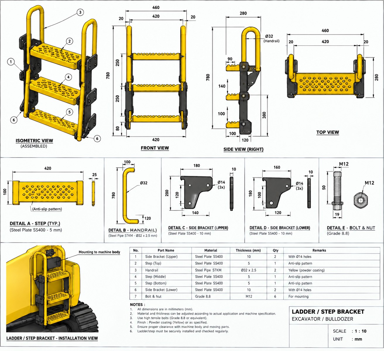 Ladder / Tangga Alat Berat
