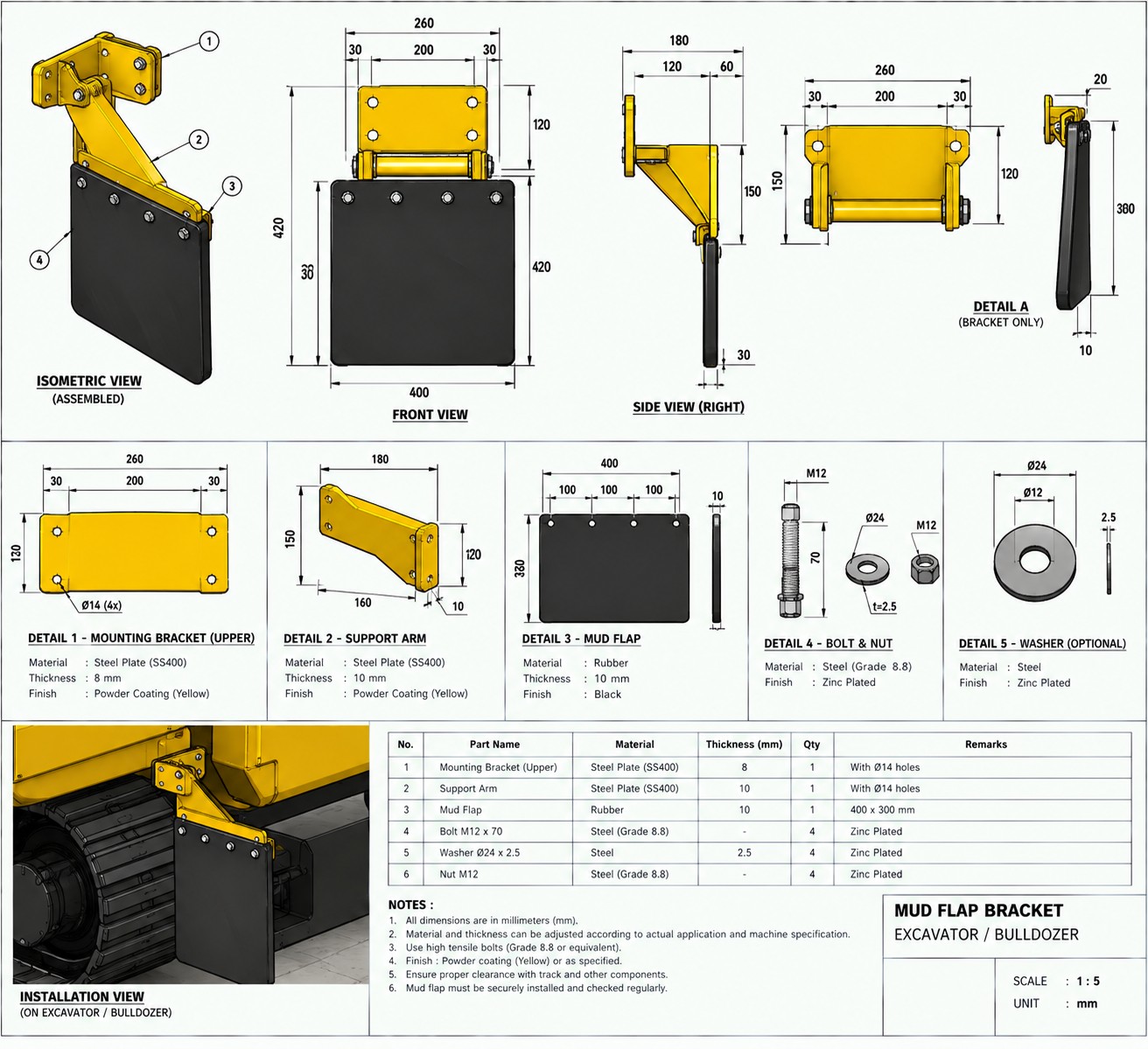 Mud Flap Bracket