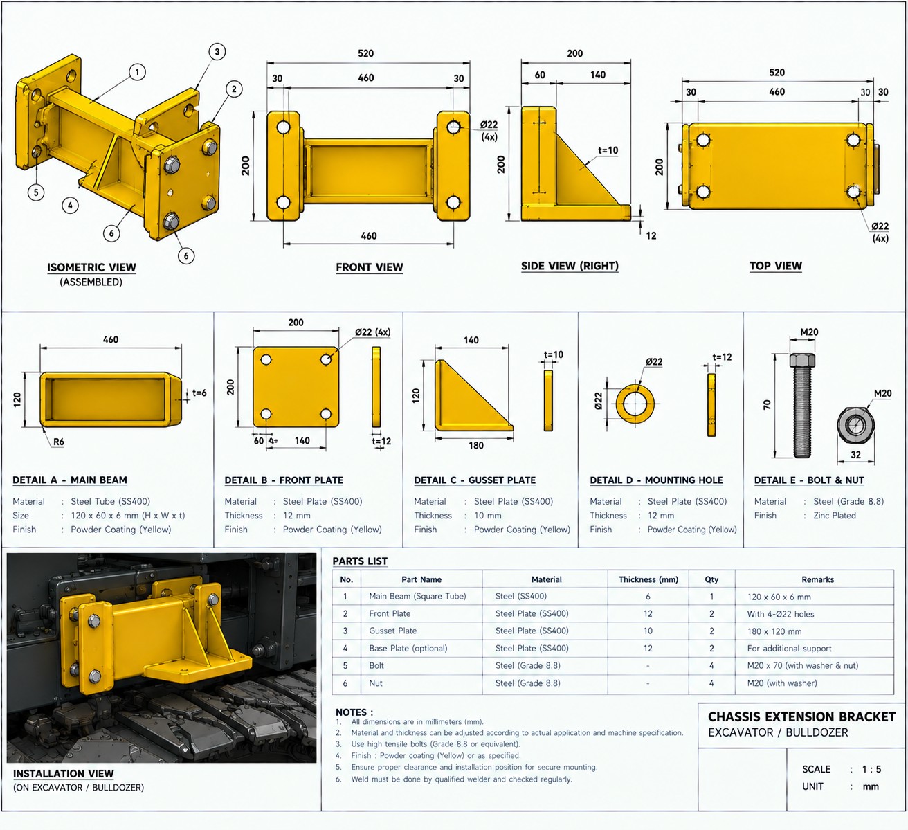 Chassis Extention Bracket