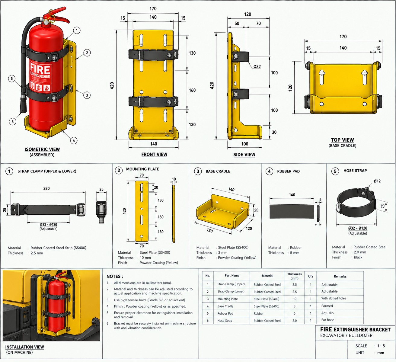 Fire Extinguisher Bracket