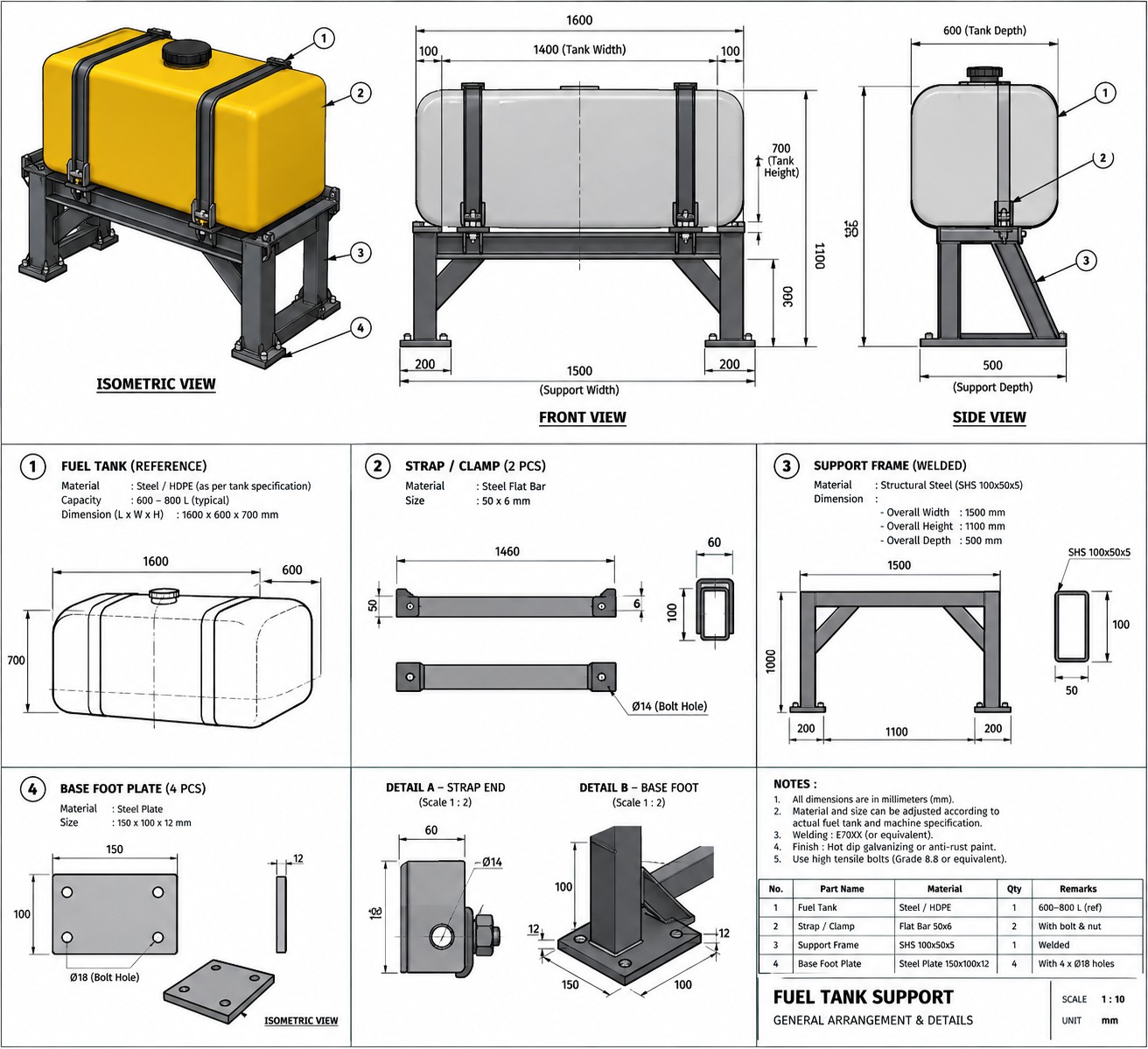 Fuel Tank Support