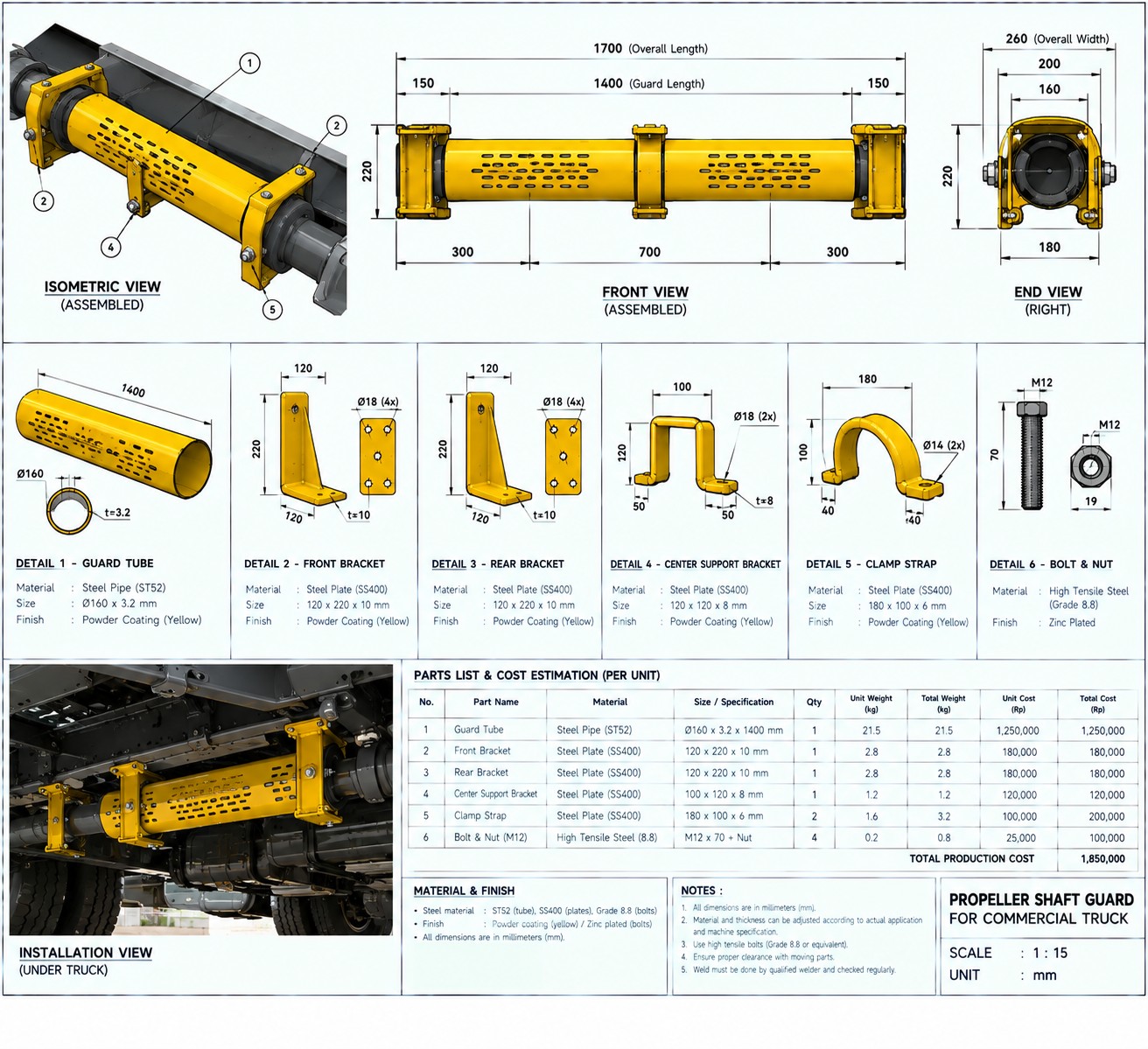 Propeller Shaft Guard