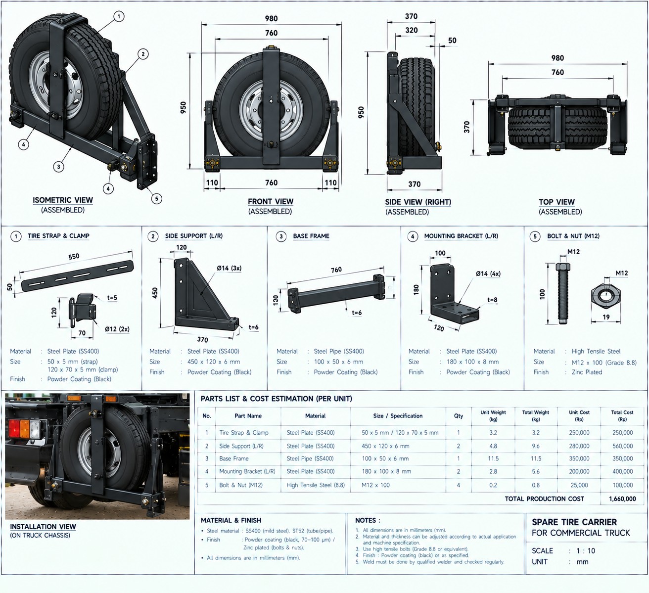 Spare Tire Carrier