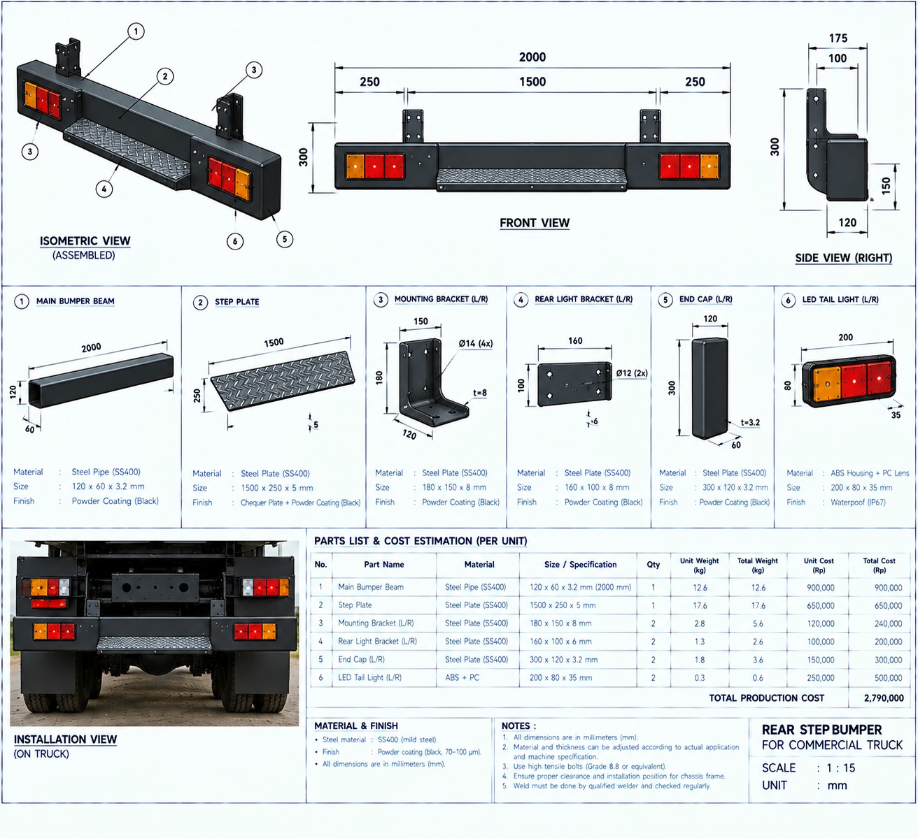 Step Bumper Belakang