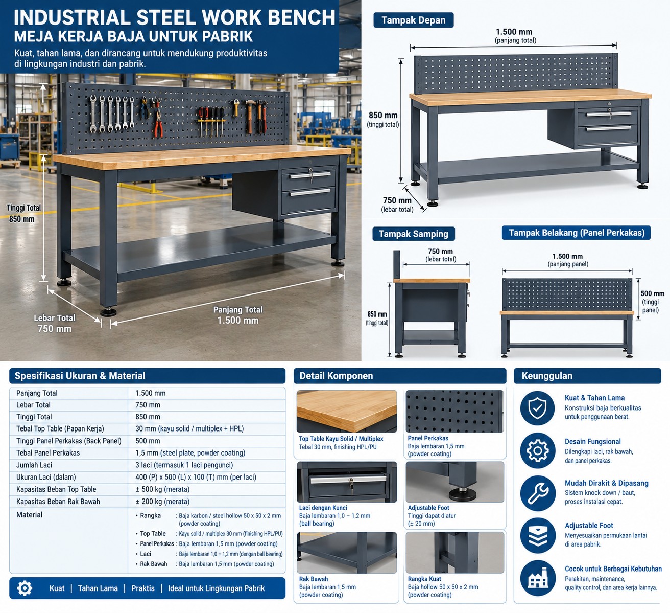 Steel Work Bench